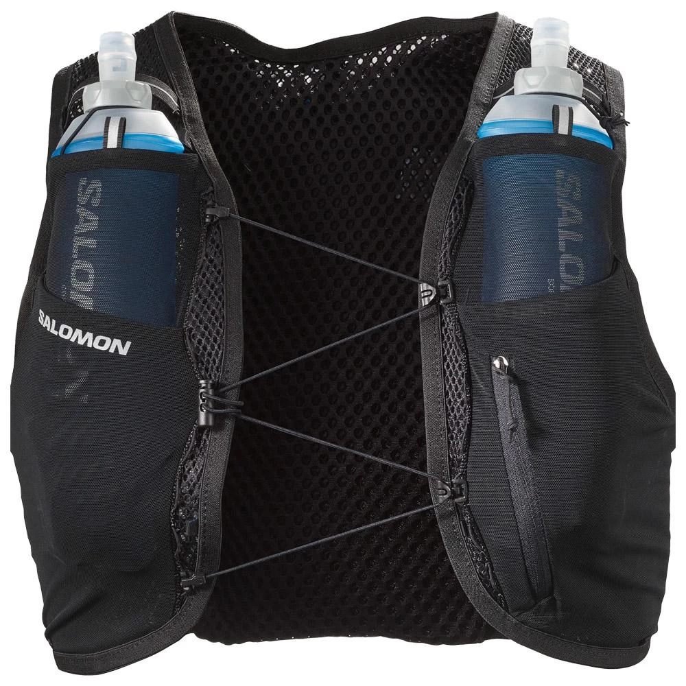 Gilet Trail Salomon Active Skin 4 With Flask Black Black 1 Gilet Trail Salomon Active Skin 4 With Flask Black Black