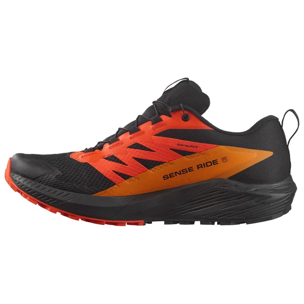 Chaussures De Trail Salomon Sense Ride 5 Gtx Black Scarlet Ibis Turmeric 2 Chaussures De Trail Salomon Sense Ride 5 Gtx Black Scarlet Ibis Turmeric – Image 2